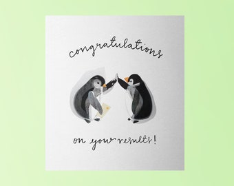 Félicitations pour vos résultats carte pingouin