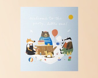 Nouvelle carte de pique-nique bébé animal