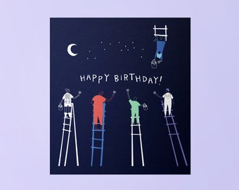 Carte illustrative de joyeux anniversaire