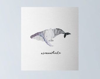 Asexuwhale Pride Print