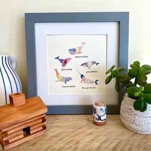 Square LGBT Whales Print