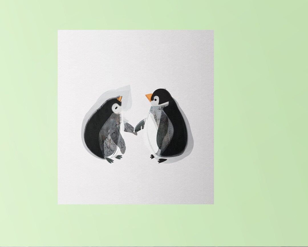 Friendship Penguin Card - Etsy