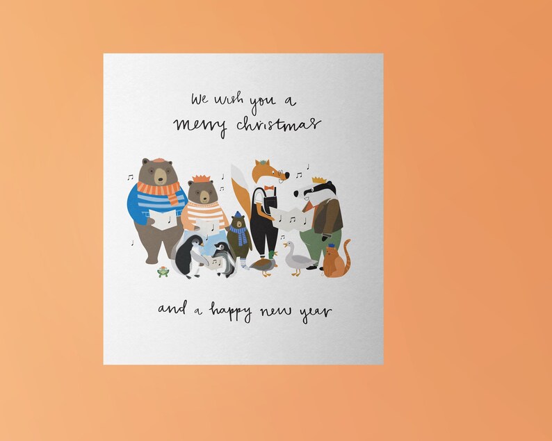 Carte de Noël pour chœur d'animaux image 1