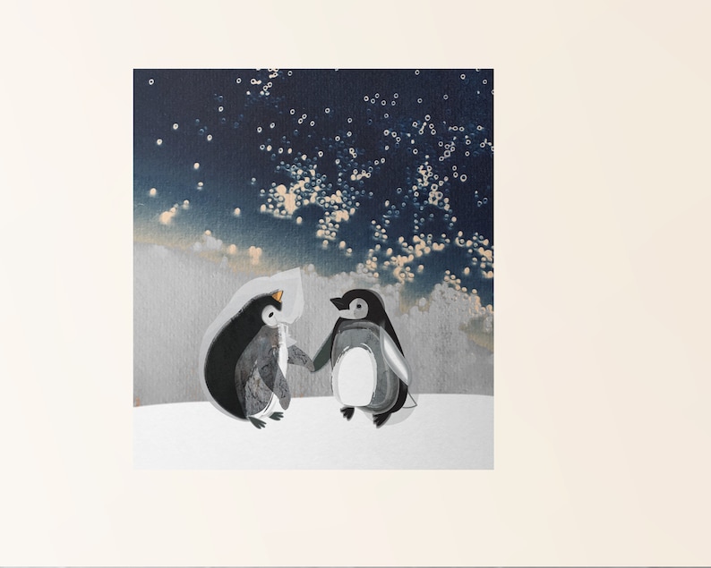 Carte de Saint Valentin Pingouins errants image 1