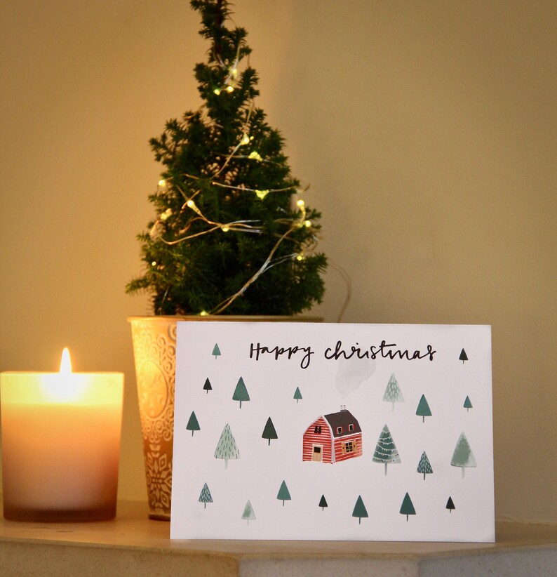 Cartes de Noël Une cabane dans les bois image 4