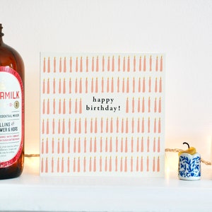 Carte Joyeux anniversaire bougies roses image 2