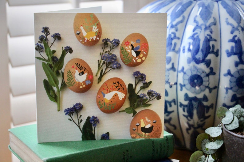 Carte de Pâques Oeufs peints image 2