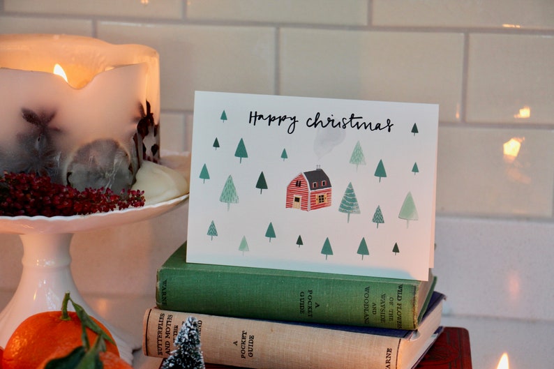 Cartes de Noël Une cabane dans les bois image 2