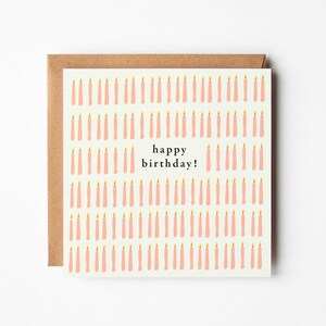 Carte Joyeux anniversaire bougies roses image 1