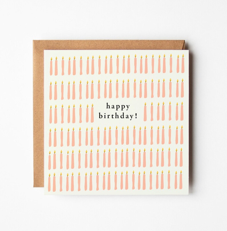 Carte Joyeux anniversaire bougies roses image 1