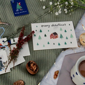 Cartes de Noël Une cabane dans les bois image 3