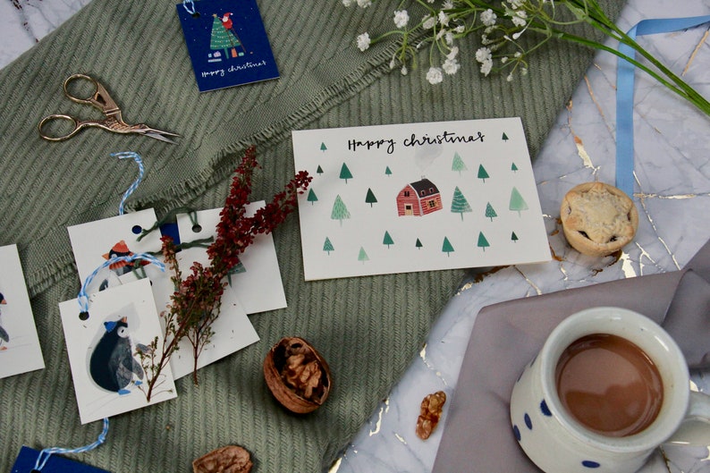 Cartes de Noël Une cabane dans les bois image 3