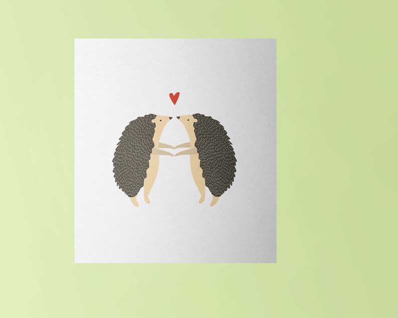Carte Saint Valentin Hérisson image 1