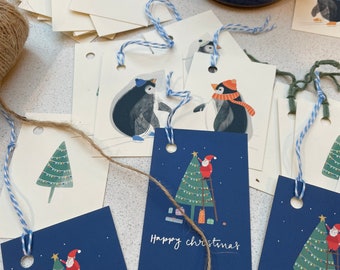 Etiquettes cadeaux de Noël