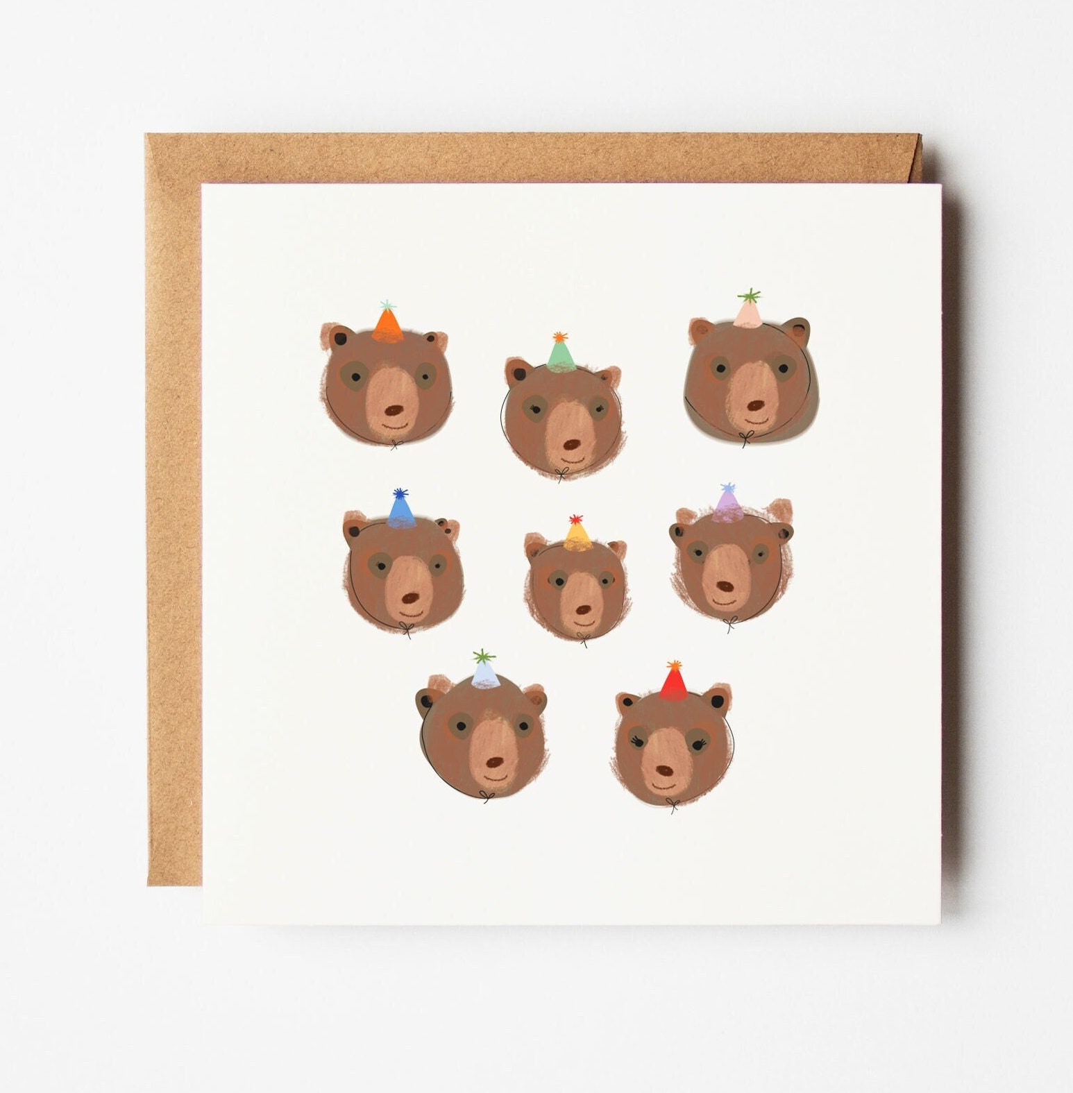 Happy Birthday Party Bears Card