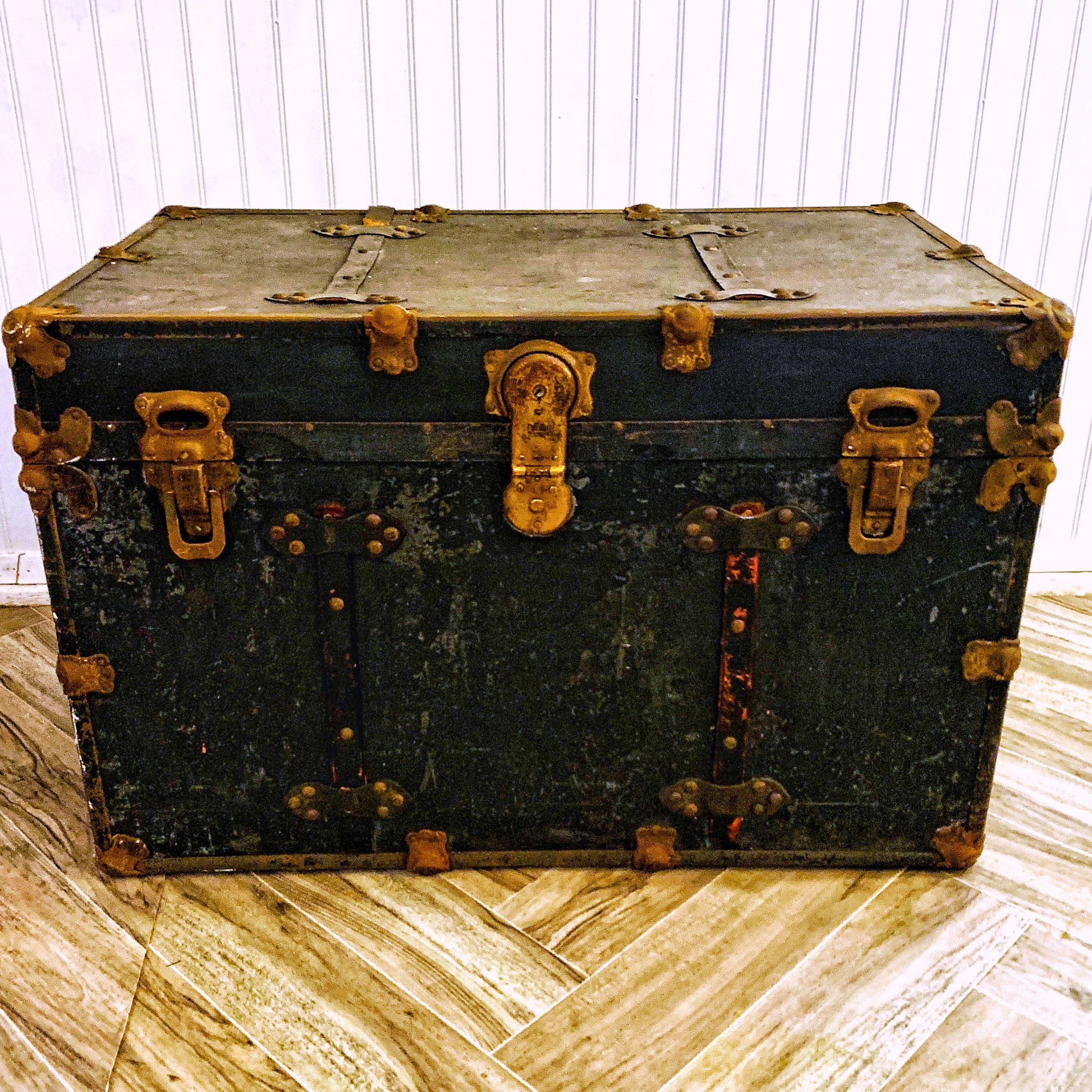 Antique German Steamer Trunk Chest Suitcase or Coffee Table — Ardesh