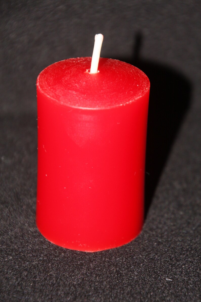 10 rote Bienenwachskerzen Stumpen 100/% BW 3,8 x 5,5 cm Teelichtdurchmesser