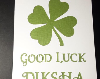 Tarjeta personalizada de buena suerte o despedida