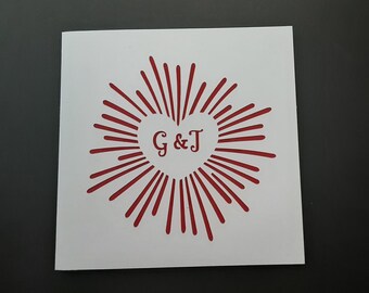 Tarjeta de compromiso, boda o San Valentín personalizada