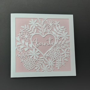 Personalised floral birthday card or Mothers day card