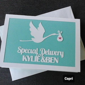 Personalised Baby Shower card custom made