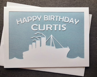 Tarjeta de cumpleaños personalizada del Titanic