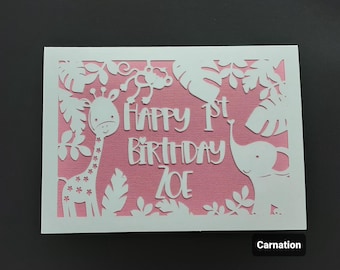 Tarjeta de cumpleaños de un animalito del zoológico