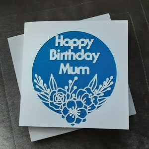Personalisl birthday card or Mothers day, thankyou card with roses