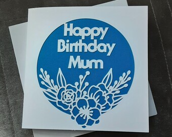 Tarjeta de cumpleaños personalisl o día de la madre, tarjeta de agradecimiento con rosas