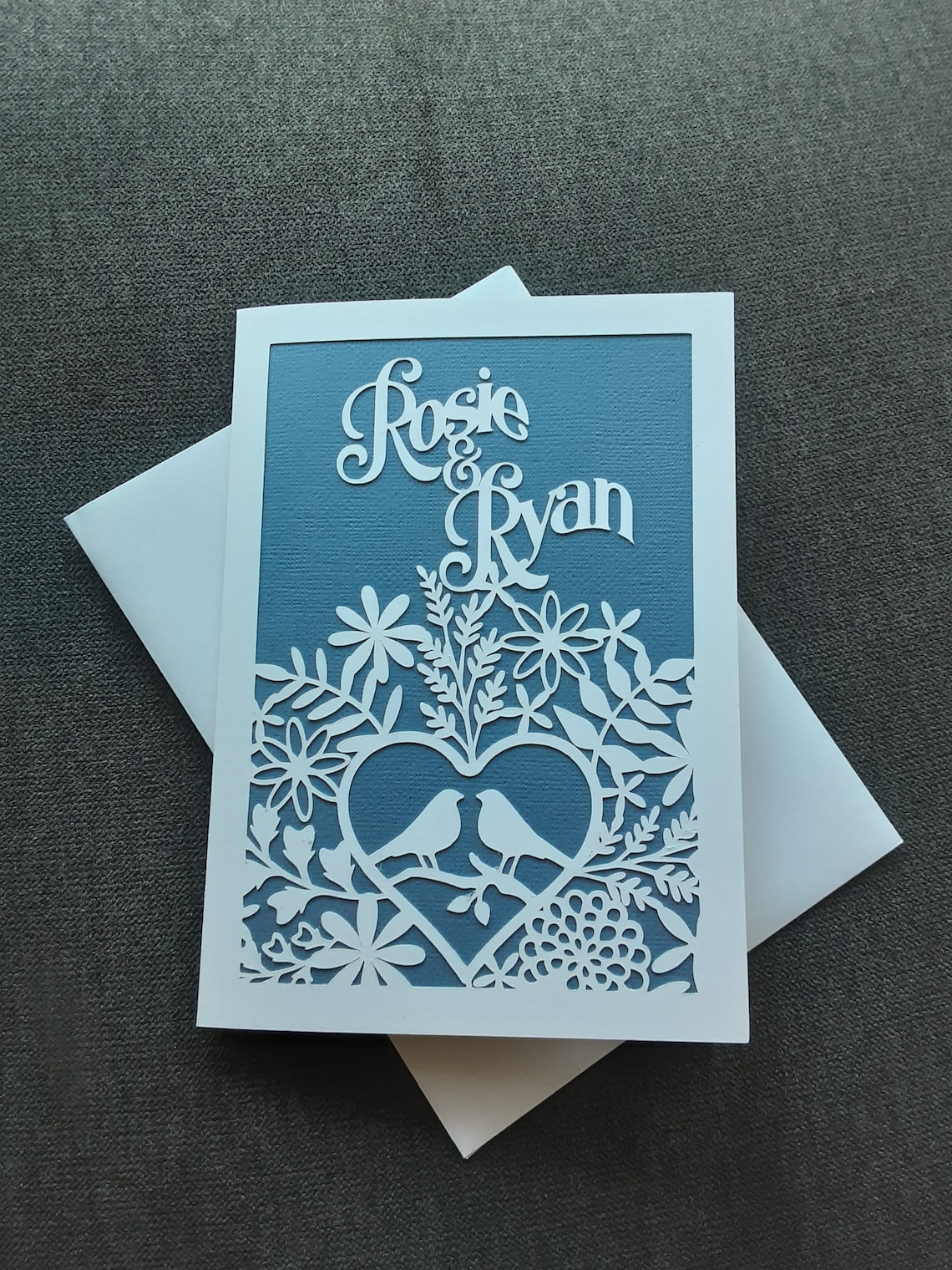 Personalised wedding or engagement cardpapercut image 1