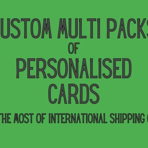 6 pack of personalised cards