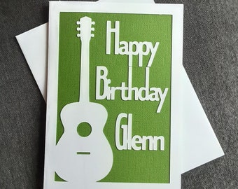 Tarjeta de cumpleaños de guitarra personalizada #2