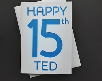 Tarjeta de cumpleaños personalizada: nombre y edad personalizados