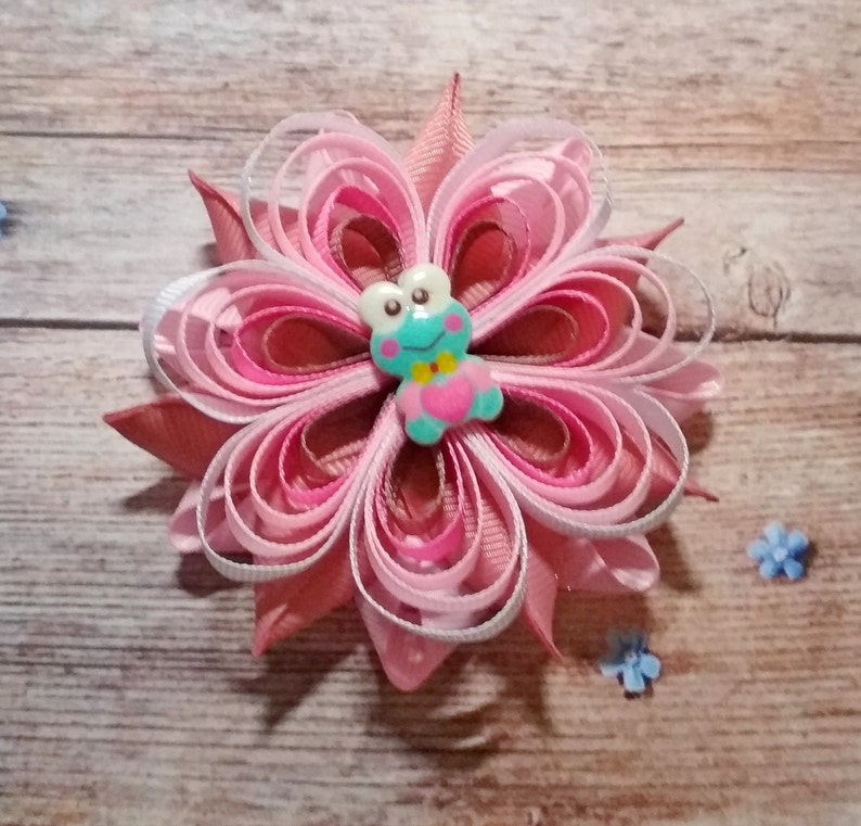 Pink And Green Decoration Hair Clip C Toad Pin Wedding Draped Etsy