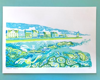 Rockpooling in Fife Screenprint