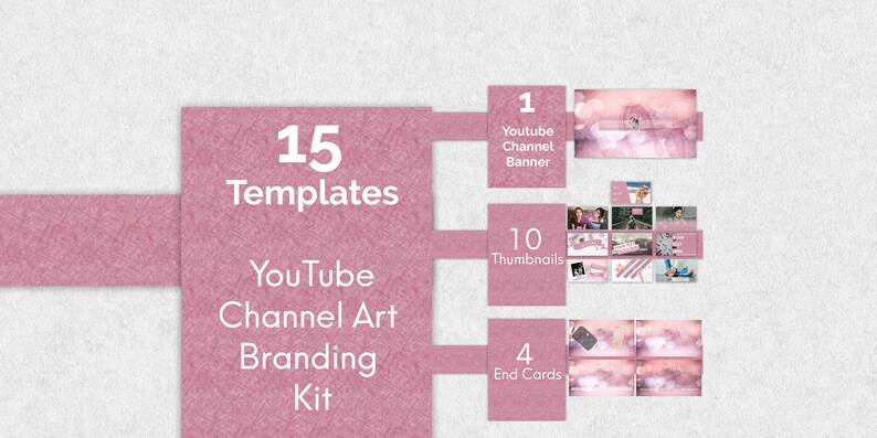 Youtube Channel Art Branding Kit Youtube Banner Youtube Etsy