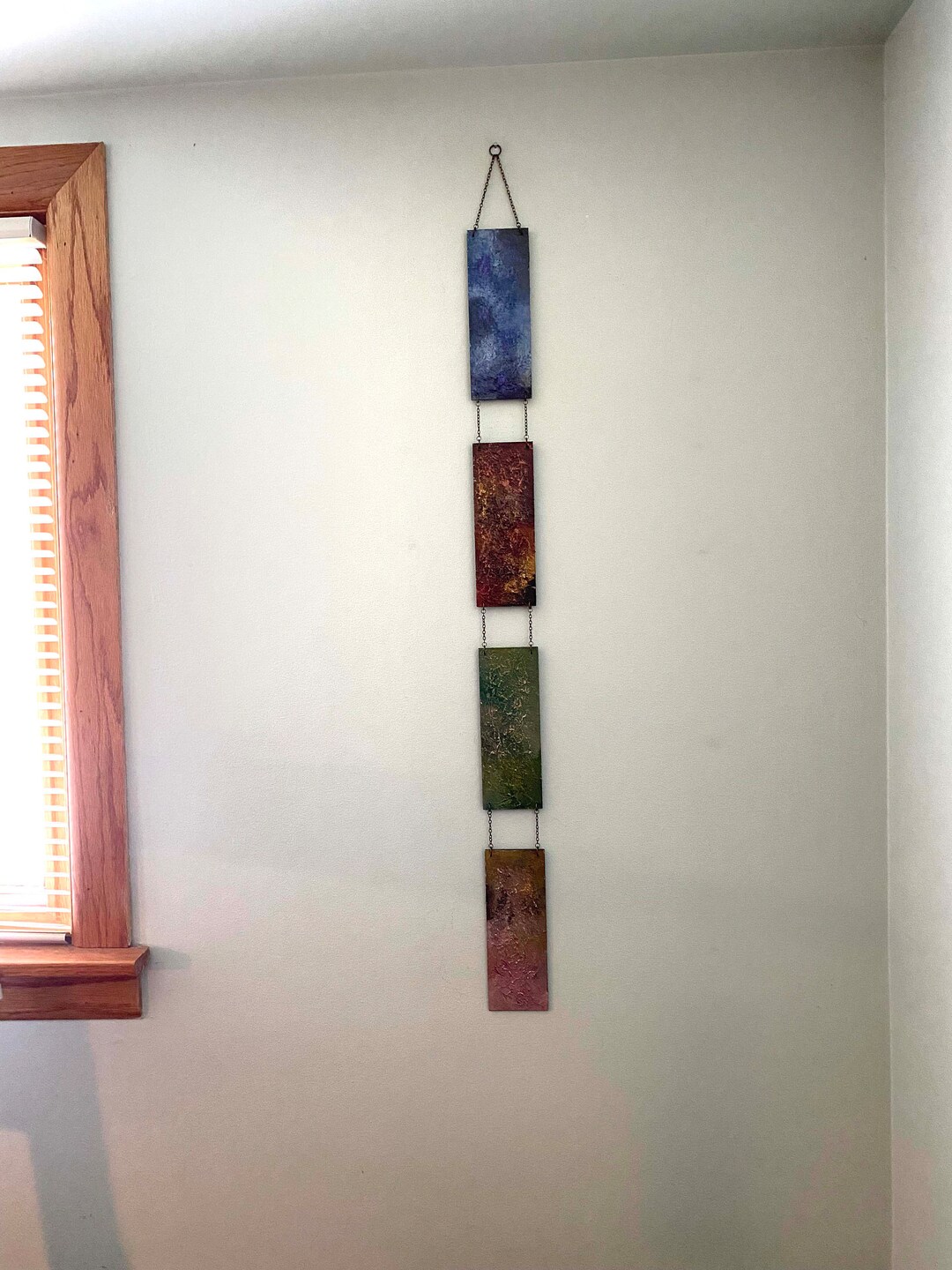 Vertical Hanging Original Abstract Wall Art, Modern Wooden Wall Art — free download