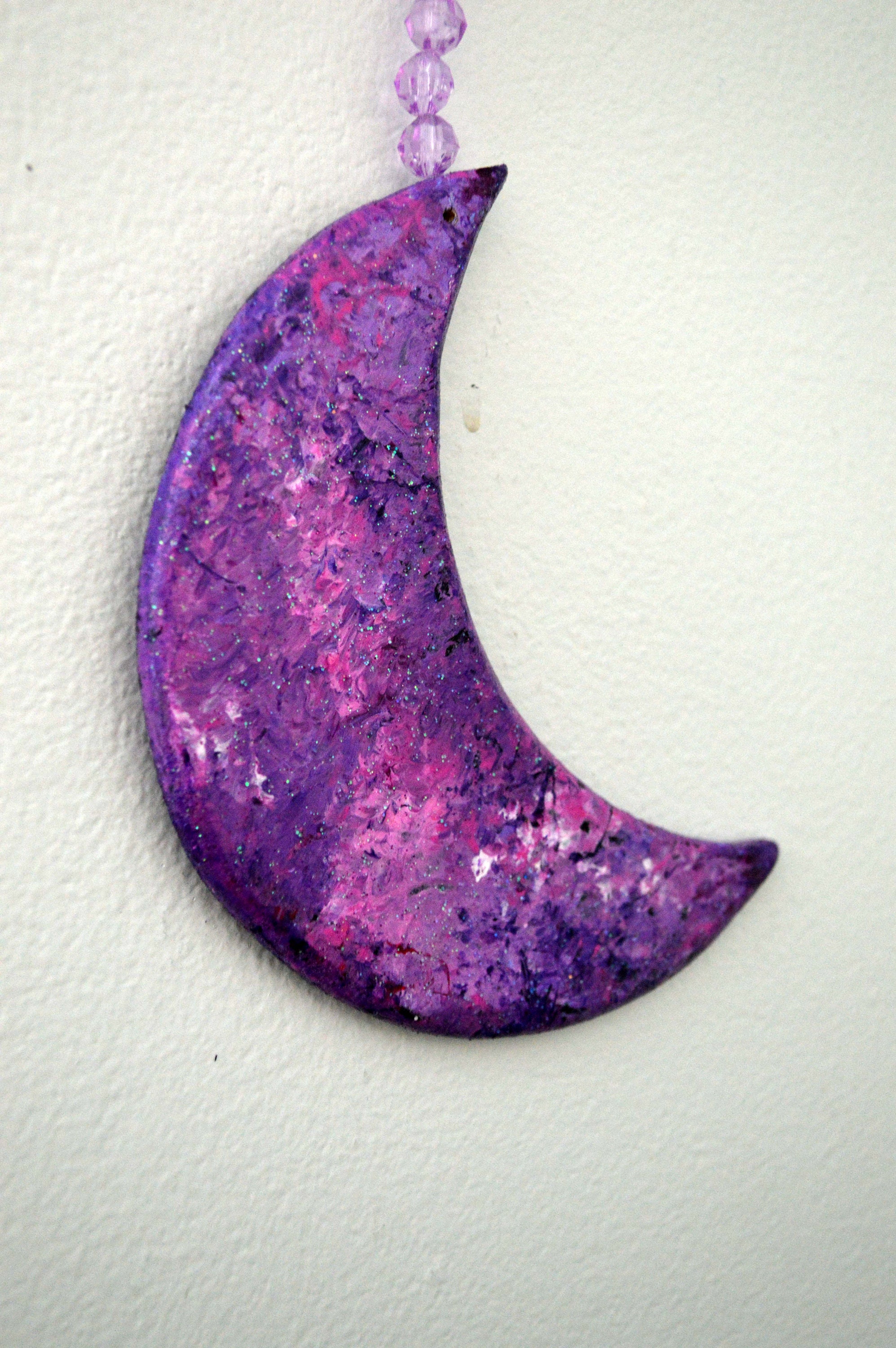 Crescent Moon Hanging Wall Art Decor Wooden Hanging Crescent Etsy