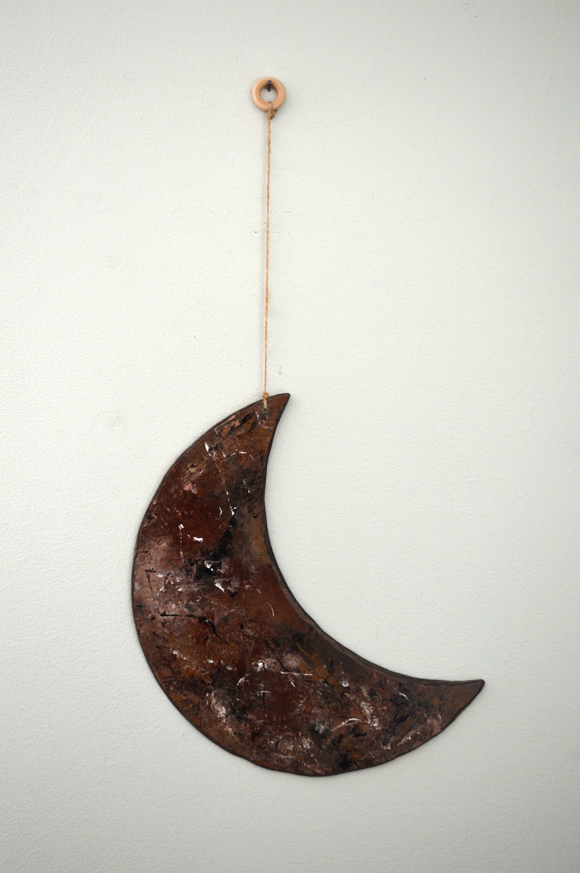 Wooden Hanging Crescent Moon Decor Crescent Moon Wall Art Etsy