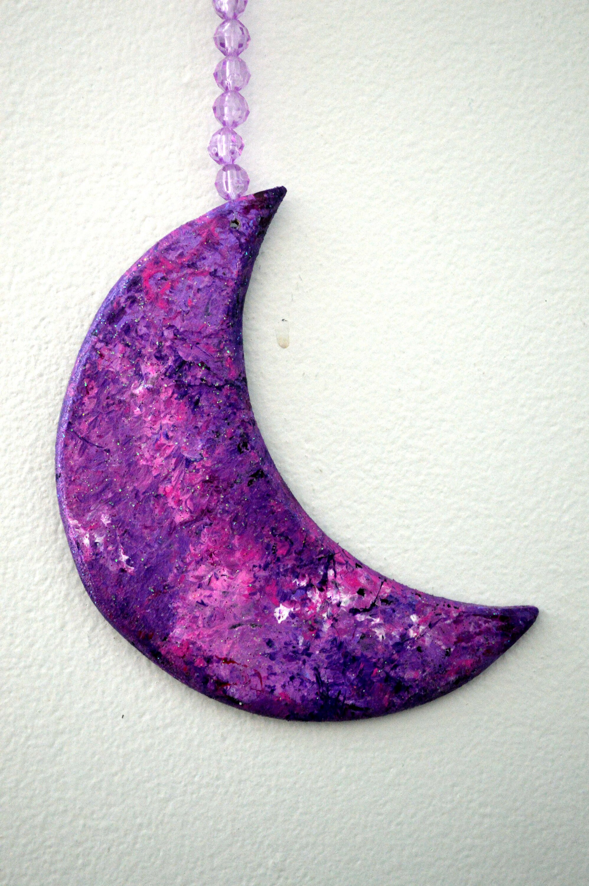 Crescent Moon Hanging Wall Art Decor Wooden Hanging Crescent Etsy