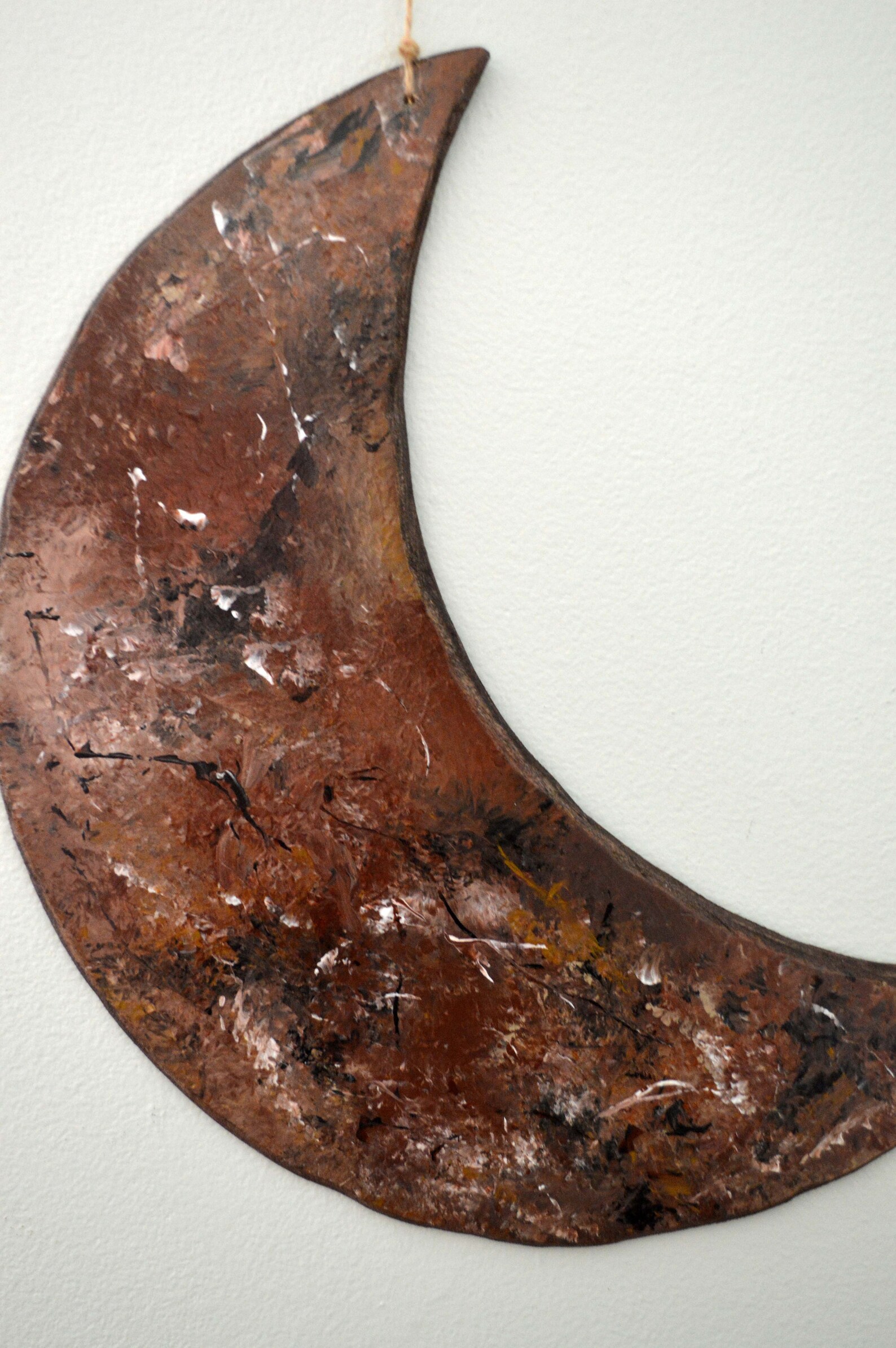 Wooden Hanging Crescent Moon Decor Crescent Moon Wall Art Etsy