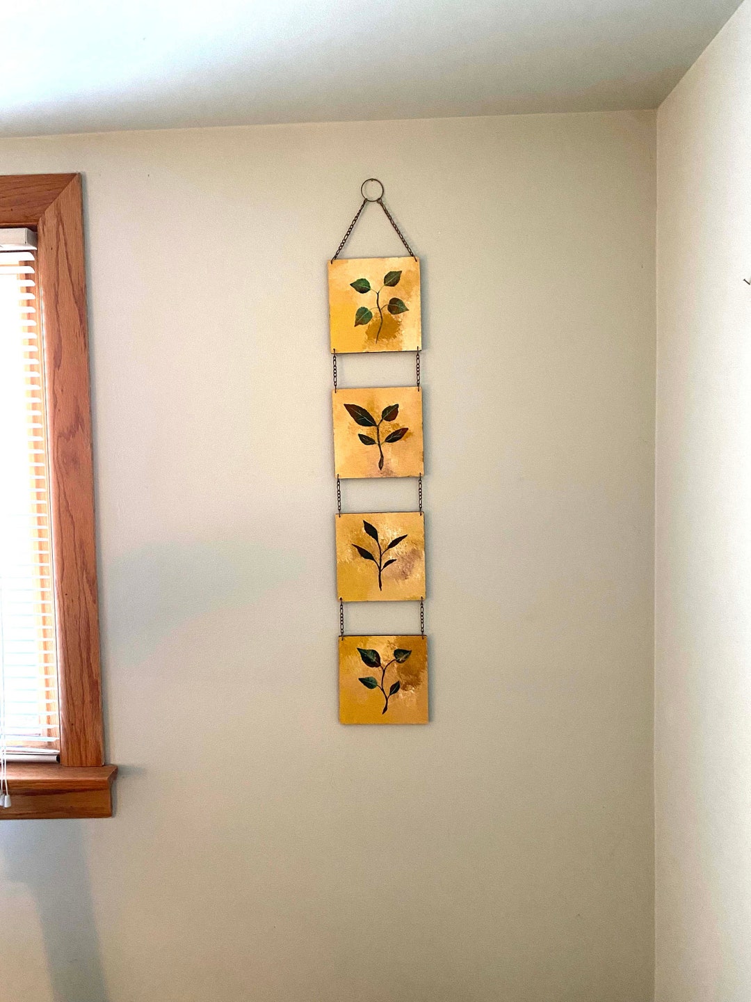 Vertical Wall Art, Vertical Wall Hanging, Vertical Wall Decor, Botanical Wall Art, Botanical ...