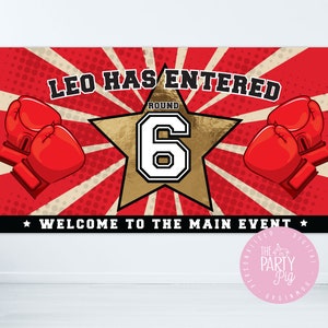 Boxing Birthday Backdrop Birthday Party Banner Boxing Poster Digital Download  Background Knockout Birthday Party  Boxing Birthday Party