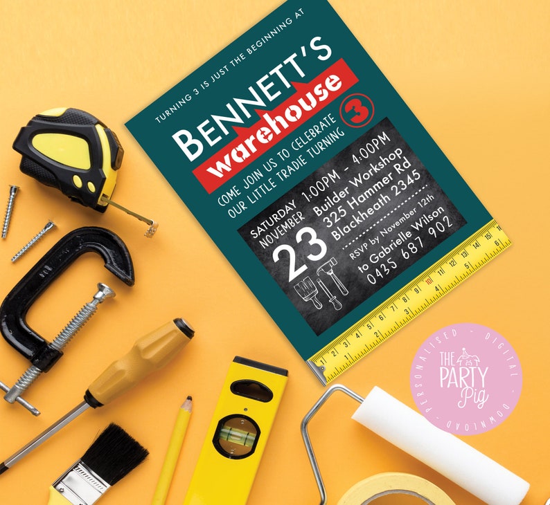 Bunnings Inspired Birthday Invitation Digital Download Custom DIY Party Printable image 2