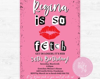 Mean Girls Invitation Burn Book Digital Download Custom Invite So Fetch Birthday Party DIY Party Printable