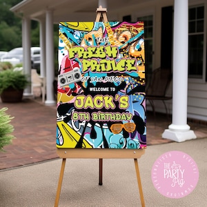 Fresh Prince Birthday Party, Fresh Prince Welcome Poster fresh prince  birthday party, 90&#39;s birthday party, 90&#39;s theme, Digital Download