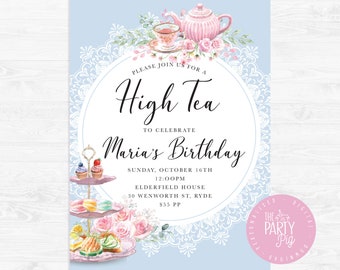 High Tea Invitation - Etsy