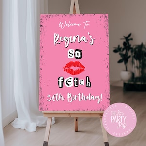Mean Girls Birthday Party, Mean Girls Welcome Poster, Mean Girls Birthday, Mean Girls Party Decor, Mean Girls Welcome Sign Digital Download