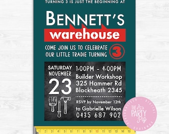 Bunnings Inspired Birthday Invitation Digital Download Custom DIY Party Printable