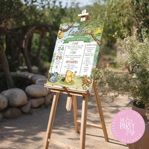 Winnie the Pooh birthday all about me sign,Winnie the Pooh milestone poster, Winnie the Pooh birthday sign, Winnie the Pooh digital download